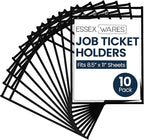 Essex Wares - 10 Pack, Job Ticket Holders, Reusable & Easy Erase Plastic by EssexWares