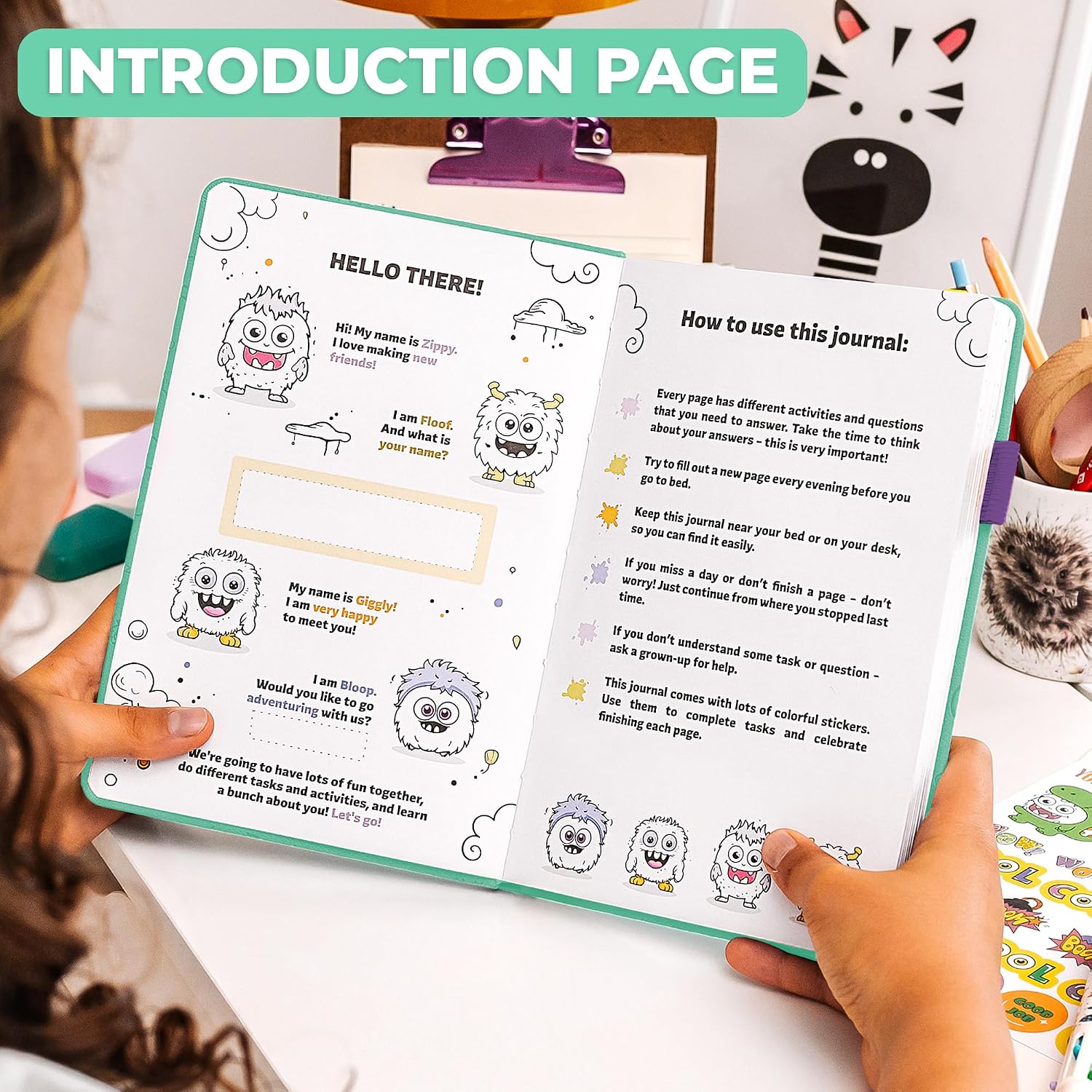 Clever Fox Journal for Kids & Teens, Writing, Gratitude, Mint Green | Daily questions, feelings and guided gratitude prompts, Weekly exercises, Journaling notebook for children 8+, girls & boys