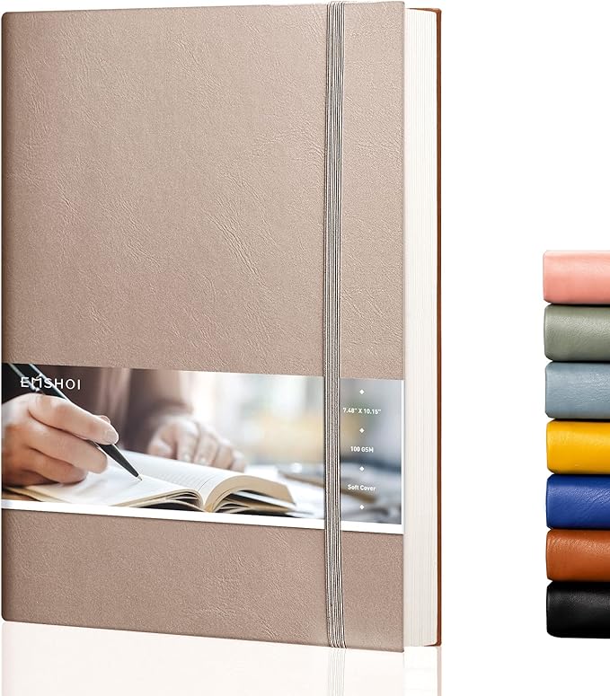 EMSHOI Dotted Journal Bullet Notebook, 192 Numbered Pages B5 Large Dot Grid by EMSHOI