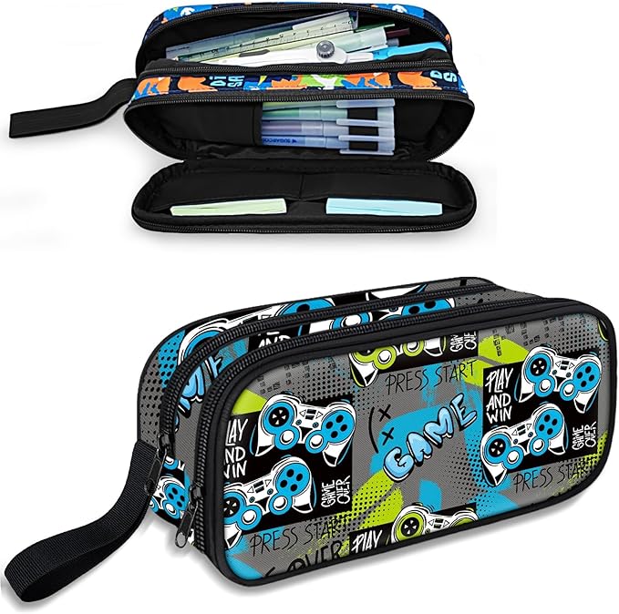 Fitvc Large Pencil Case for Boys, Gamer Boys Pencil Pouch for Kids Teens School by FITVC