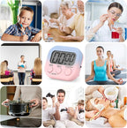 Weewooday 12 Pcs Digital Kitchen Magnetic Timer Bulk Classroom Count up - Image 6