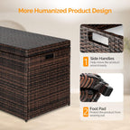 vingli 132 gallon outdoor wicker storage box, package contents