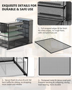 wali desk file organizer, 5 tier desktop paper showing dimensions