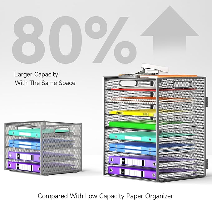 Cawukege 9 Tier Paper Organizer - Image 3