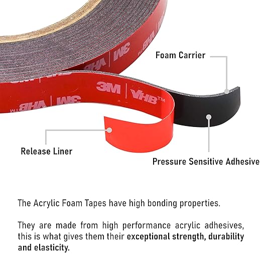 CANOPUS Double Sided Tape, 5952 Heavy Duty Mounting Tape, Strong Bond & - Image 3