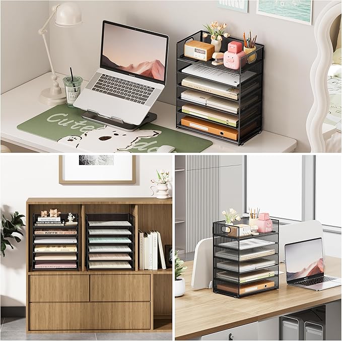 Subekyu 2-Pack 6-Tier Paper Tray Organizer - Image 3