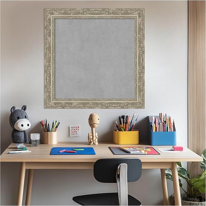 Amanti Art Silver Framed Magnetic Board 24x24 Medium Vision Board - Image 5