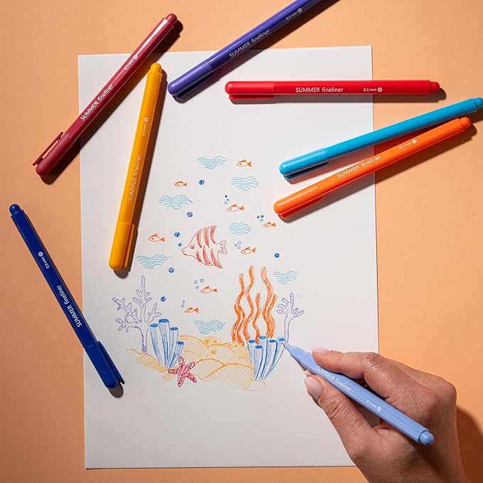 DIVERSEBEE Fine Tip Pens, 8 Bible Pens No Bleed Through, 0.5mm Fine Point - Image 6