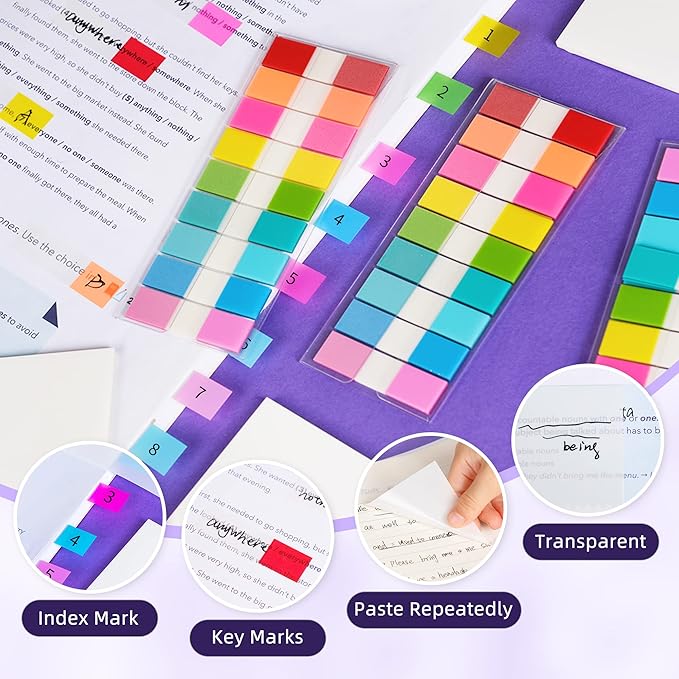 Golcellia Transparent Sticky Notes, See Through Sticky Note, Pastel Colorful - Image 6