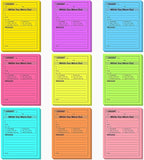 Eaasty 9 Pieces While You were Out Pads 4 x 5 Inches Assorted Colors Sticky by Eaasty