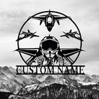 Personalized Metal Airplane Wall Art, Airplane Name Sign, Customized Pilot Name - Image 2
