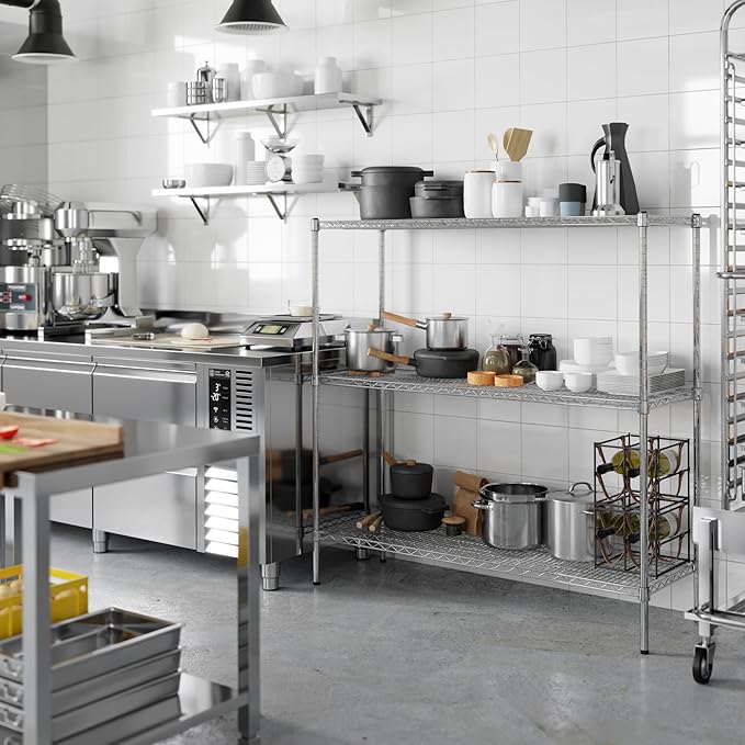 Regal Altair 18" Deep x 54" Wide x 54" Height Wire Shelving Kit | 3-Tier | NSF - Image 7