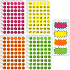 Yard Sale Price Stickers Garage Sale Pre-Priced Price Tag Labels, 2160 PCS 3/4" Diameter and 20 Large Stickers Flea Market Pre-Printed Pricing Sticker for Retail