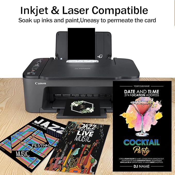 100 Sheets Black Cardstock 11x17 Thick Paper, Goefun 80lb Heavyweight Legal - Image 4