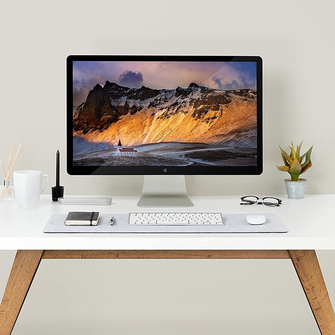 Wolvende Premium Felt Desk Mat | Small 12" x 27.5" | Multifunctional Desk Pad - Image 2