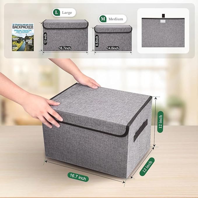 Bagnizer Large 42 Quarts Fabric Storage Bins - Image 2