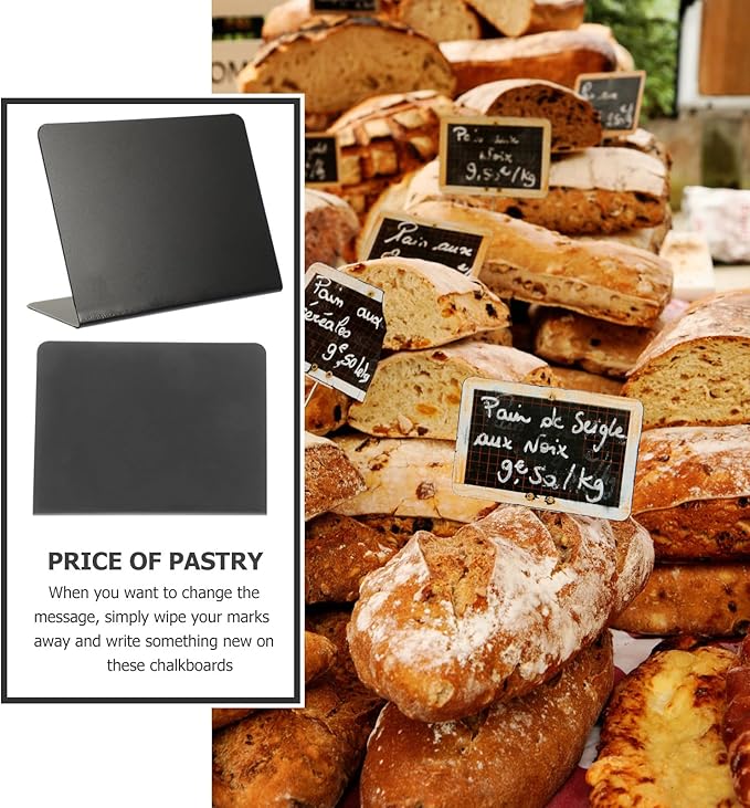 VILLCASE 10pcs Mini Chalkboard Signs Reusable Acrylic Desktop Message Boards - Image 7