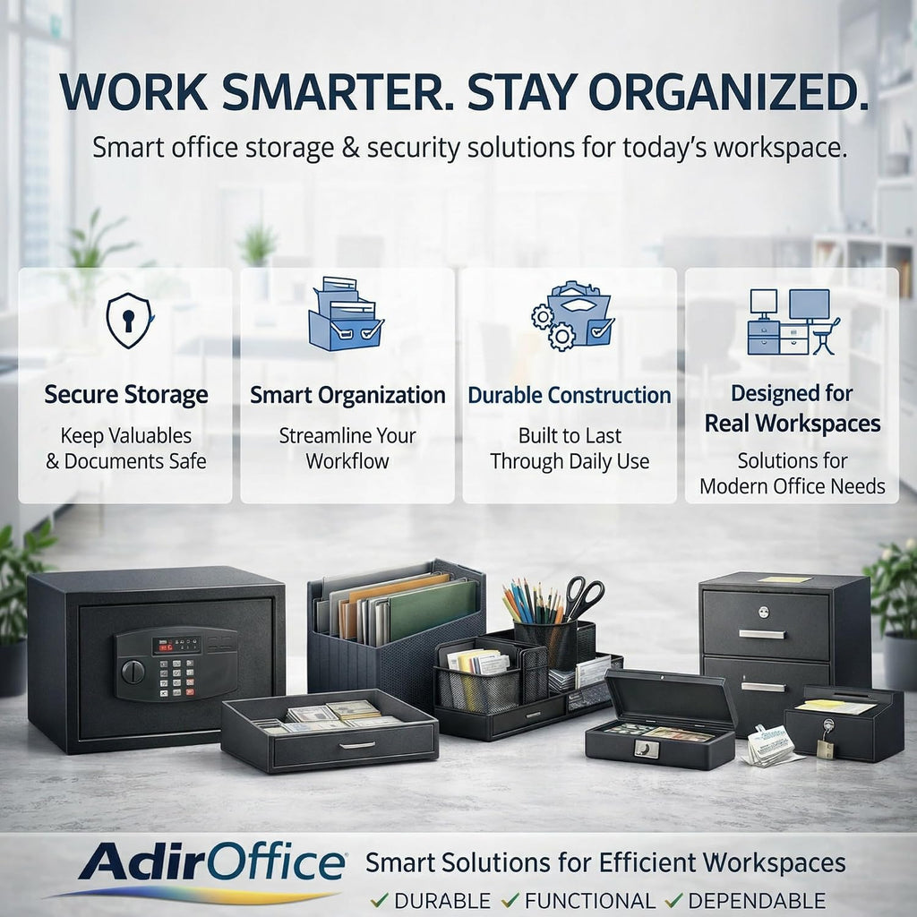 AdirOffice Flat File Cabinet - Heavy Duty 5-Drawer Blueprint Sheets Storage, 41" x 53" Great for Documents Sized 36” x 48”, Ideal for Artists, Art Files, Engineers, Architects, Offices - Black