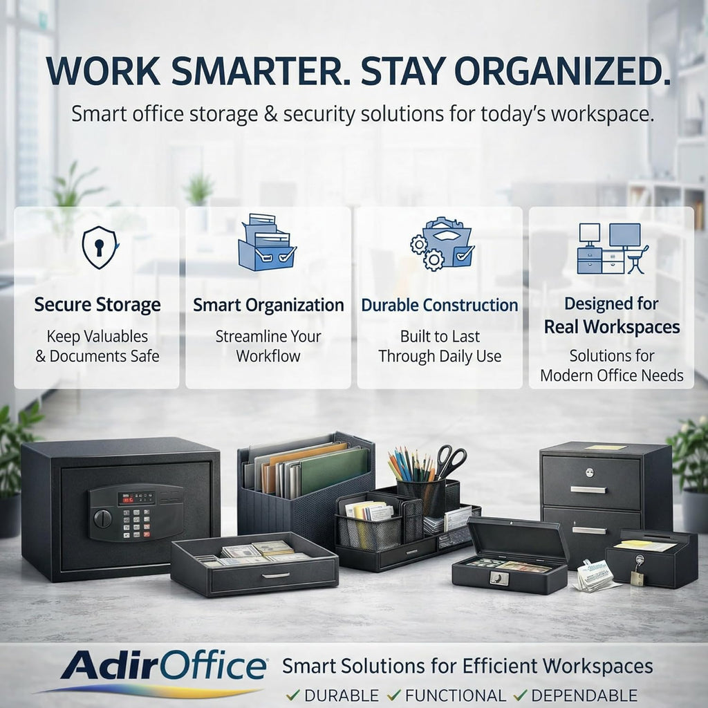 AdirOffice Flat File Cabinet - Heavy Duty 10-Drawer Blueprint Sheets Storage, 35" x 46" Great for Documents Sized 30” x 42”, Ideal for Artists, Art Files, Engineers, Architects, Offices - Black