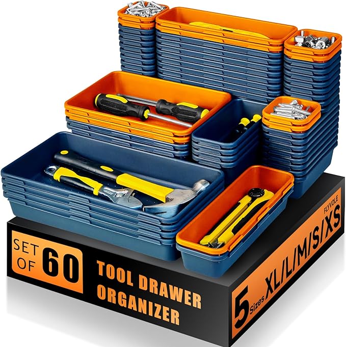 FLYVOLE Tool Box Organizer Tray, Toolbox Desk Drawer Organizer, Tool Box Tray by FLYVOLE