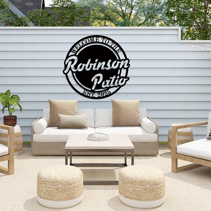 Personalized Patio Signs Outdoor Custom Last Name Sign Personalized Family Name - Image 4