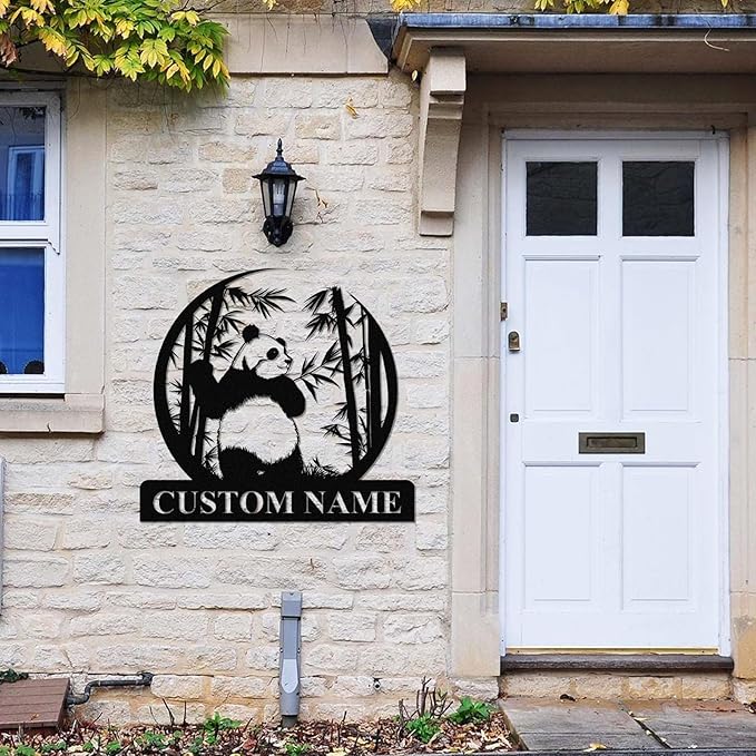 Personalized Panda Metal Sign | Family Name Sign | Panda Home Decor | Custom - Image 8