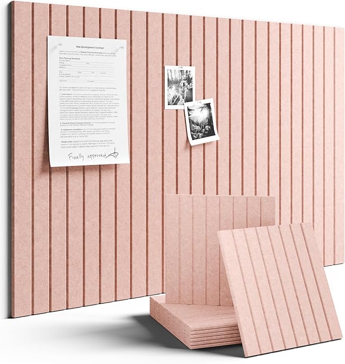 Fluxynara Large Felt Bulletin Board 36" x 24" Cork Board Alternative-6 Pack by FLUXYNARA