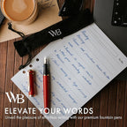 Wordsworth & Black Fountain Pen Set, 18K Gilded Medium Nib, Includes 24 Pack - Image 3
