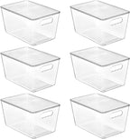 Vtopmart 6 Pack Clear Stackable Storage Bins by Vtopmart