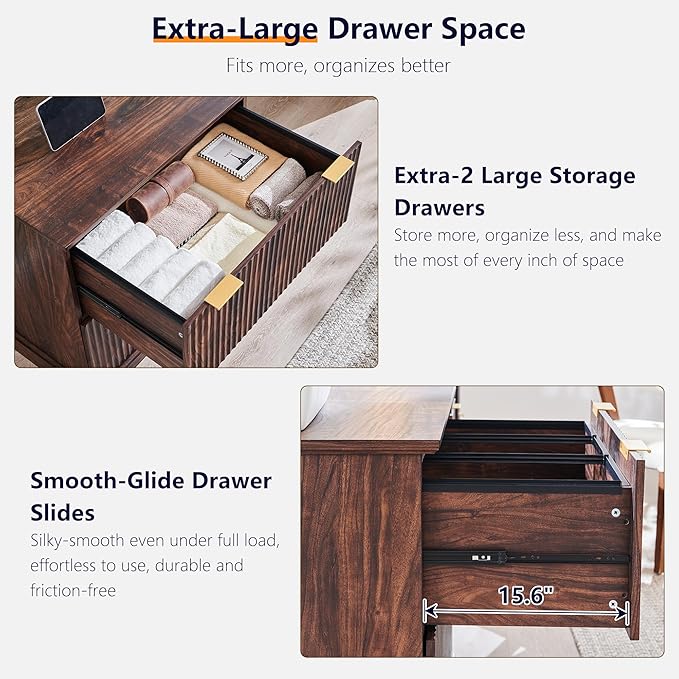 JXQTLINGMU 2 Drawer File Cabinet - Image 4