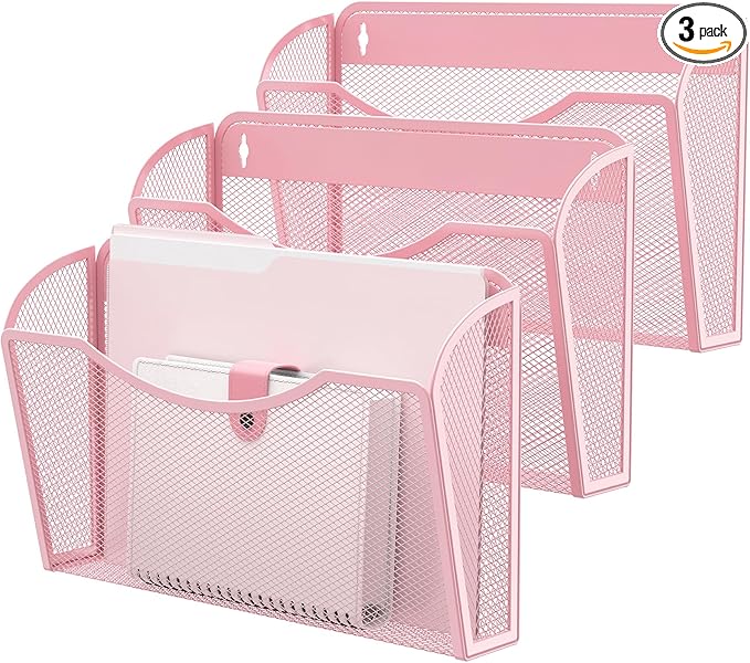 MINDEPOT Wall File Organizer, Hanging Wall Mounted File Folder Binder Holder by MINDEPOT