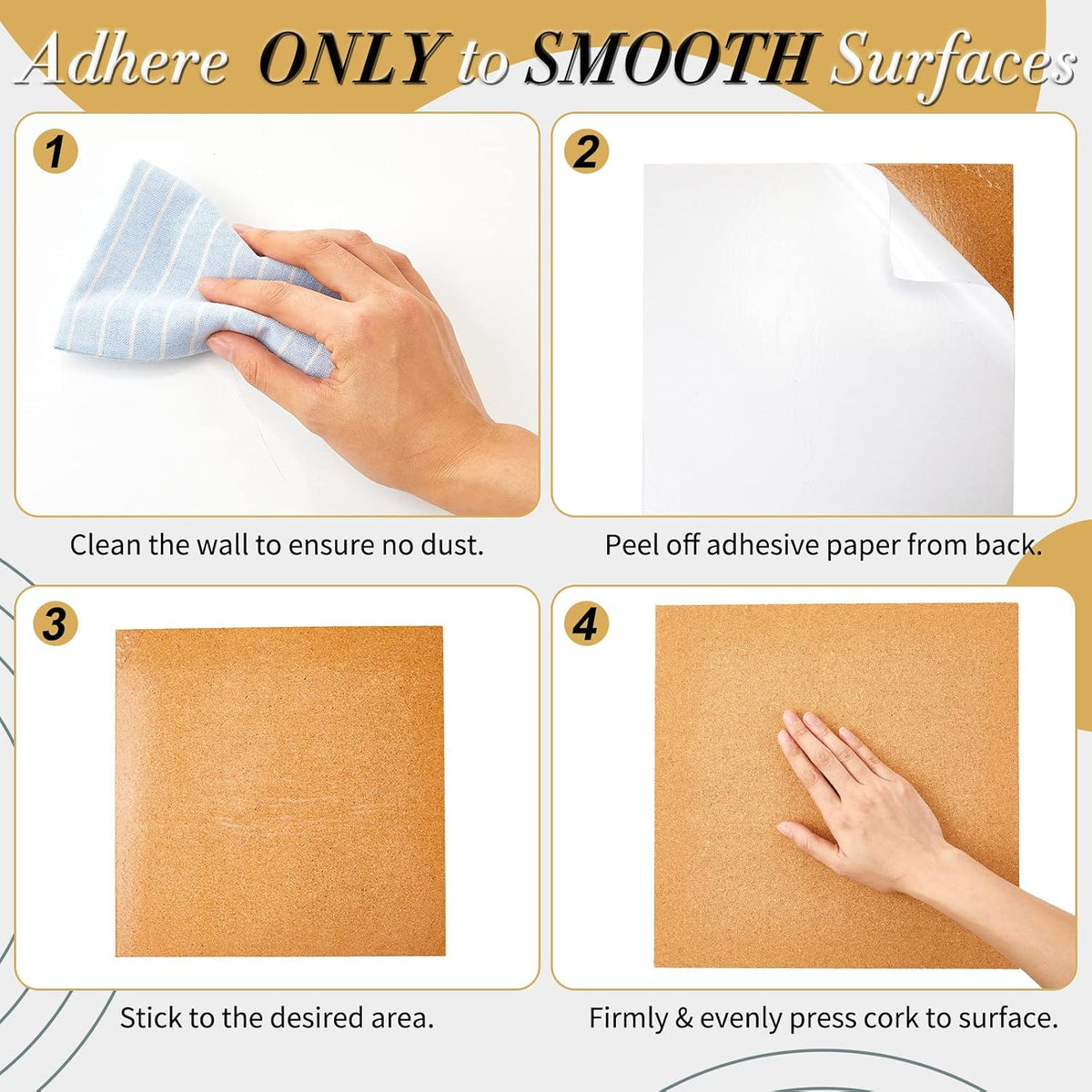 Reginary 28 Pcs Self Adhesive Cork Board Tiles Bulk Square with Pins