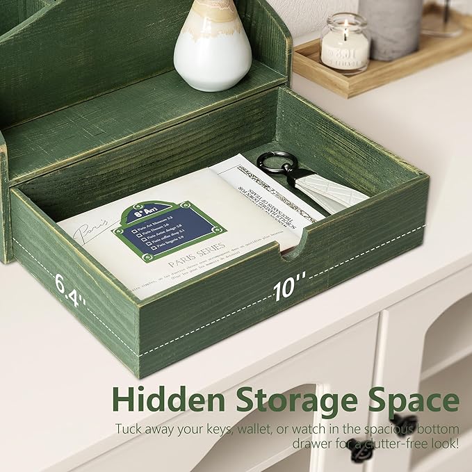Pine Wood Mail Organizer for Desk - Image 5