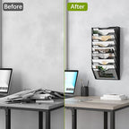 EasyPAG 8 Pocket Mesh Wall File Organizer, Hanging Paper Folder Holder - Image 5