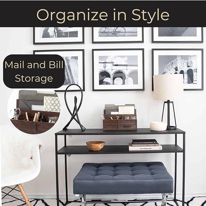 BLU MONACO | Wooden Mail Organizer - Image 2