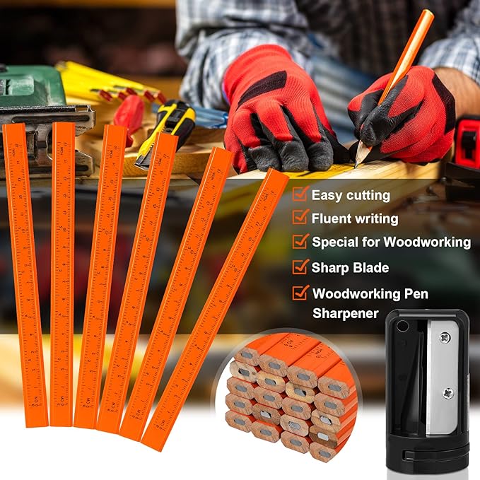 Honoson 200 Pcs Flat Construction Pencils - Image 7