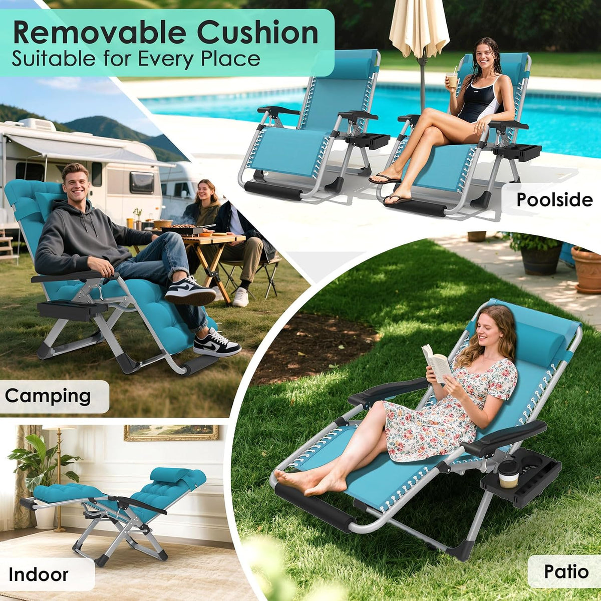 Suteck Oversized Zero Gravity Chair,29In XL Lounge Chairs