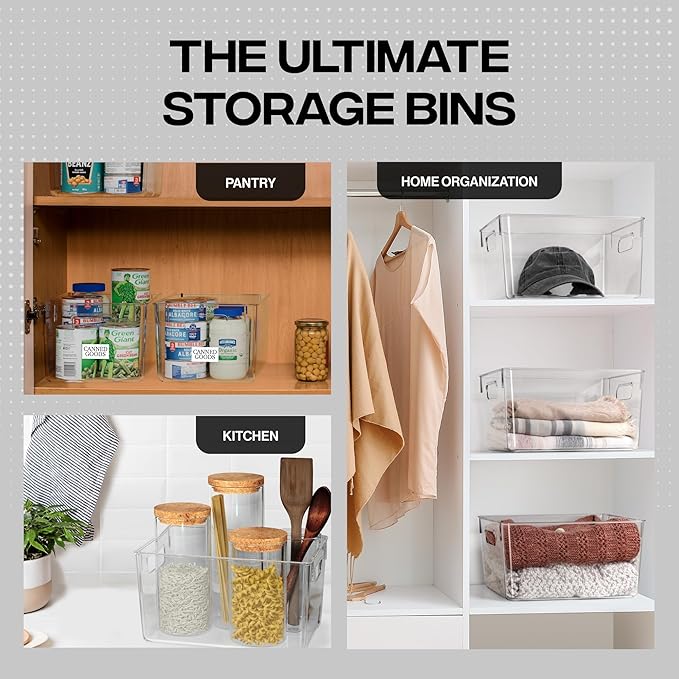 ClearSpace Clear Plastic Storage Bins – Pantry Organizers & Storage Containers - Image 9