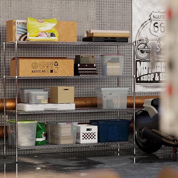 Regal Altair 21" Deep x 72" Wide x 64" Height Wire Shelving Kit | 4-Tier | NSF - Image 5