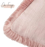 Foindtower Set of 2 Decorative Linen Fringe Lumbar Throw Pillow Covers Boho - Image 3