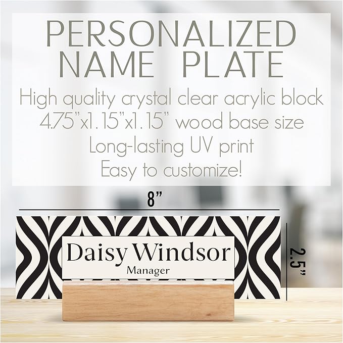 Acrylic Desk Name Plate Personalized - Image 7