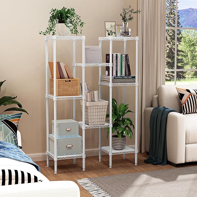 M MZG 480 lbs Storage Shelves 4 Tier Shelving Units - Image 2