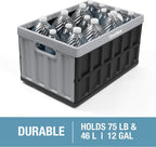 clevermade collapsible storage bins with lids, 46l 3 on a desk or shelf