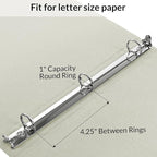 SKYDUE Clipboard Binder with Dividers, 1 Inch 3 Ring Binder with Clipboard on - Image 5