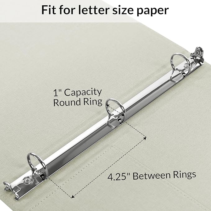 SKYDUE Clipboard Binder with Dividers, 1 Inch 3 Ring Binder with Clipboard on - Image 5