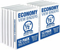 Samsill 0.5 Inch 3 Ring Binder, Made in USA, Economy Round Ring, 100 Sheet