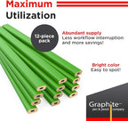 GRAPHITE Hard Lead Carpenter Pencil #2 Lumber Pencil Pack of 12 PCS - Image 3