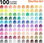 Shuttle Art Fineliner Colored Pens, 100 Colors 0.38mm Fine Point Pens - Image 2
