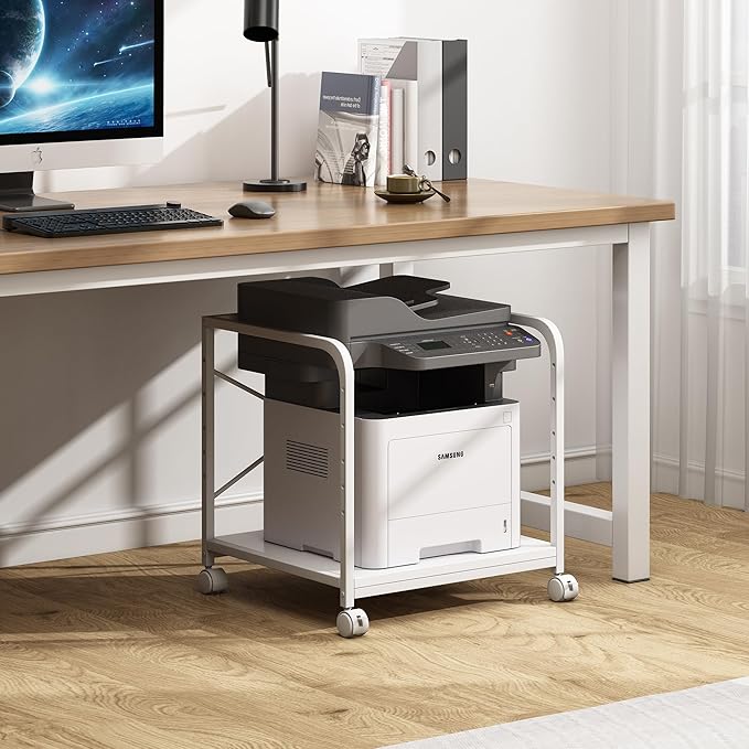 Fannova 20 Inches Deep Large Printer Stand, 2 Tier Under Desk Printer Table - Image 7