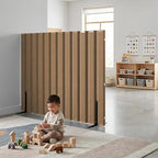 Angeles, Quiet Divider with Sound Sponge 48" x 6' Wall in Natural Tan, - Image 2